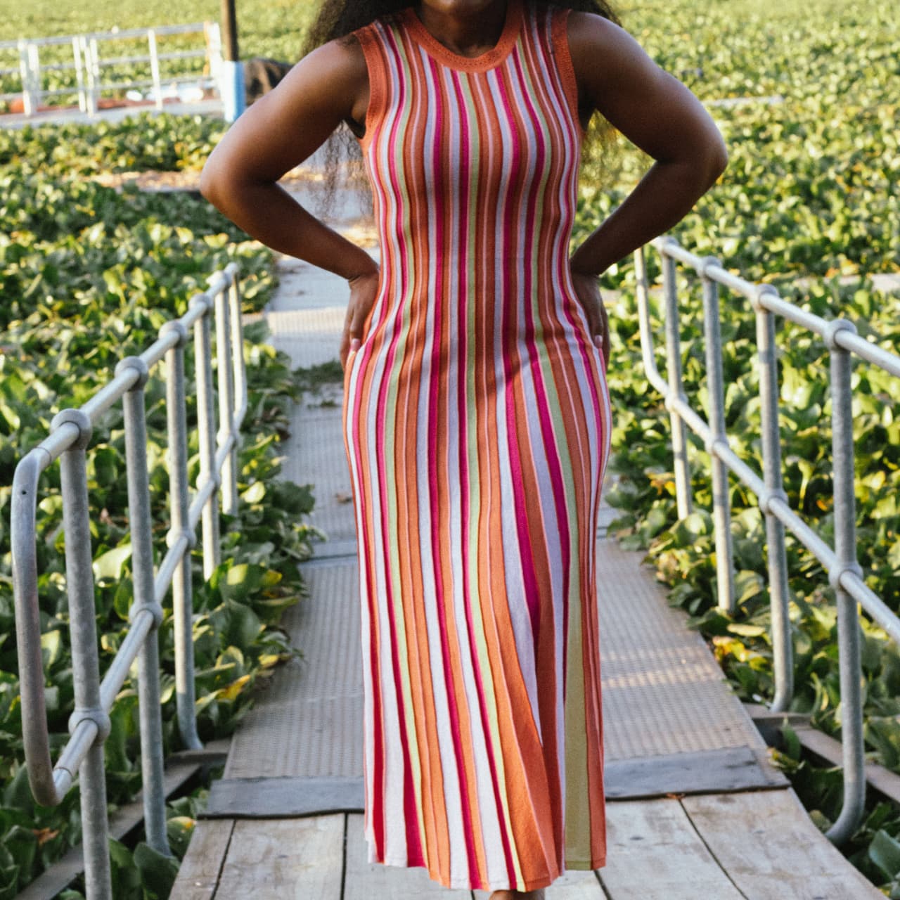Multi-colour Stripped Dress - Image 3