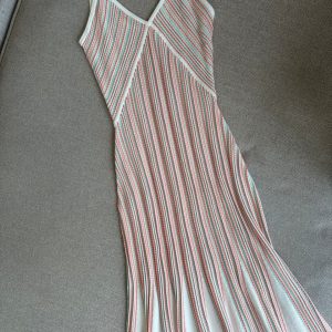 Long Orange Strapped dress